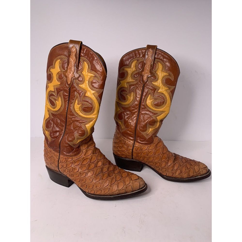 RUDEL EXOTIC Rare Women's Leather Cowboy Boots Sz‎ 6